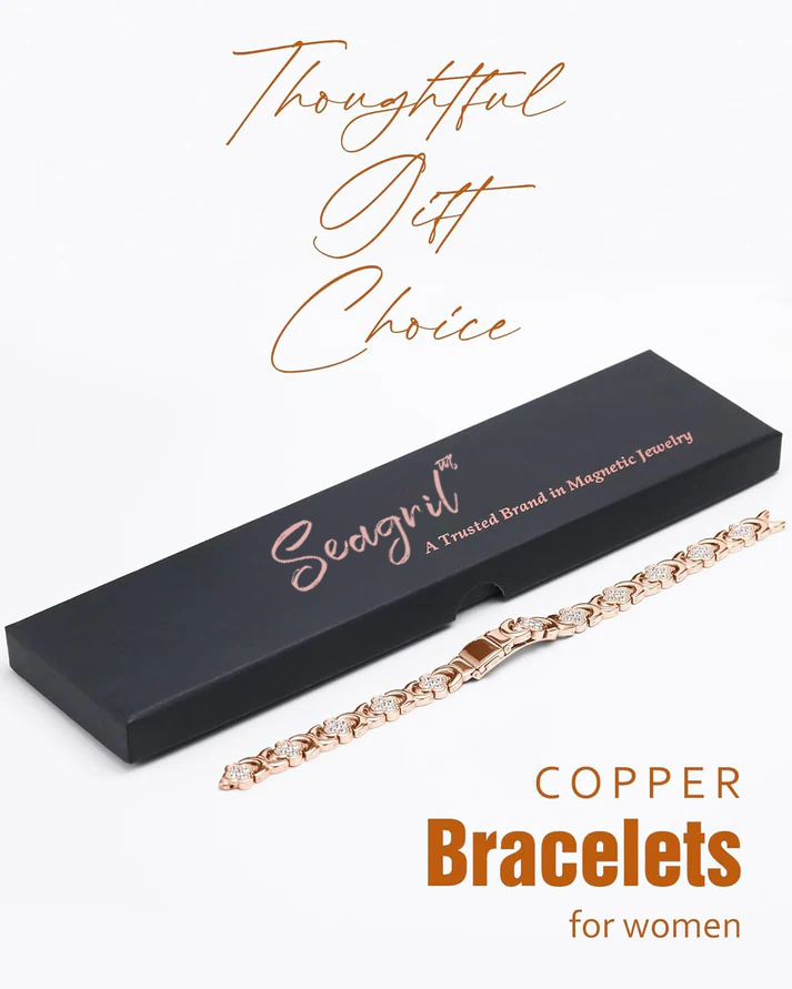 🔥SEAGRIL™ Copper Bracelets for Women — Pure Copper Magnetic Bracelet with 3800 Gauss Effective Magnets