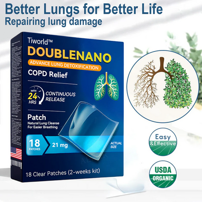 FDA Approved Tiworld™ DoubleNano COPD Relief Patch (💝 Cough, wheezing, shortness of breath, sputum, stuffy nose, bronchitis, bronchitis, allergy symptoms, lung discomfort)
