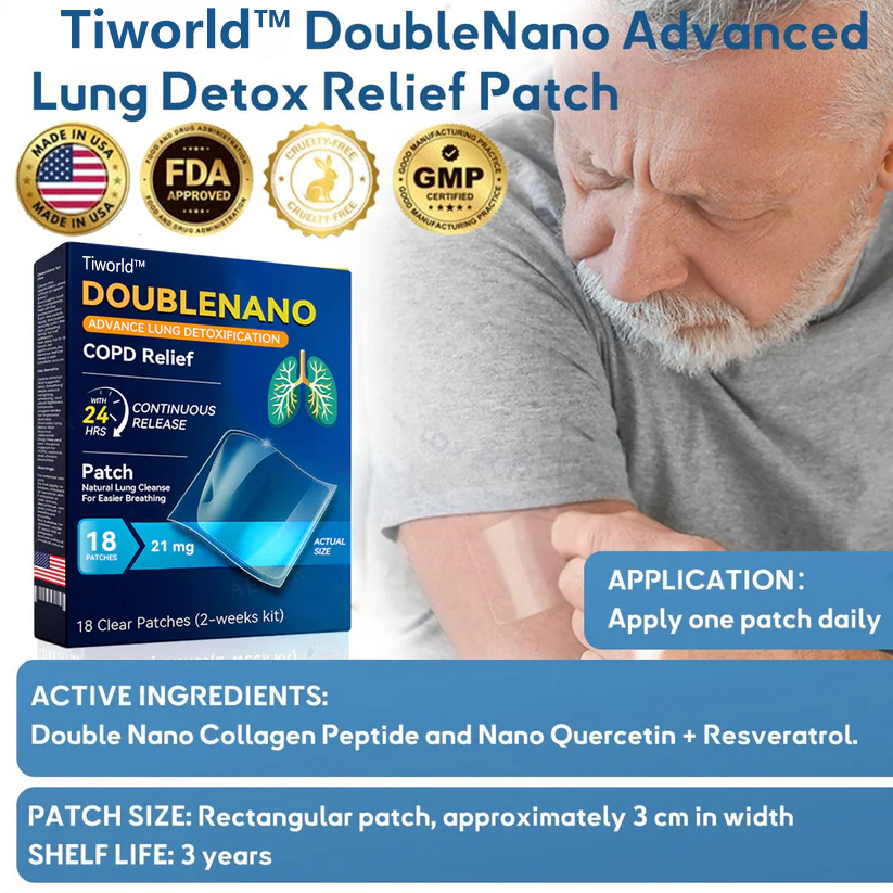 FDA Approved Tiworld™ DoubleNano COPD Relief Patch (💝 Cough, wheezing, shortness of breath, sputum, stuffy nose, bronchitis, bronchitis, allergy symptoms, lung discomfort)