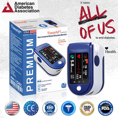 Tiworld™ 𝐍𝐨𝐧-𝐈𝐧𝐯𝐚𝐬𝐢𝐯𝐞 𝐁𝐥𝐨𝐨𝐝 𝐆𝐥𝐮𝐜𝐨𝐬𝐞 𝐌𝐨𝐧𝐢𝐭𝐨𝐫 – Pain-Free & 99.9% Accurate✅𝐀𝐃𝐀 𝐂𝐞𝐫𝐭𝐢𝐟𝐢𝐞𝐝 & 𝐅𝐃𝐀 𝐀𝐩𝐩𝐫𝐨𝐯𝐞𝐝🔥Recommended by Diabetes Experts