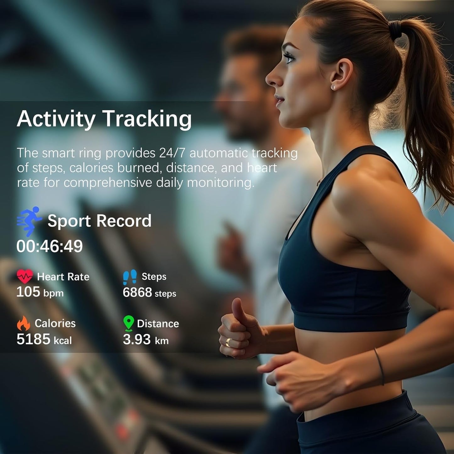 Ultra-Thin Smart Ring | Track Fitness, Sleep, Stress & Heart Health – Unisex