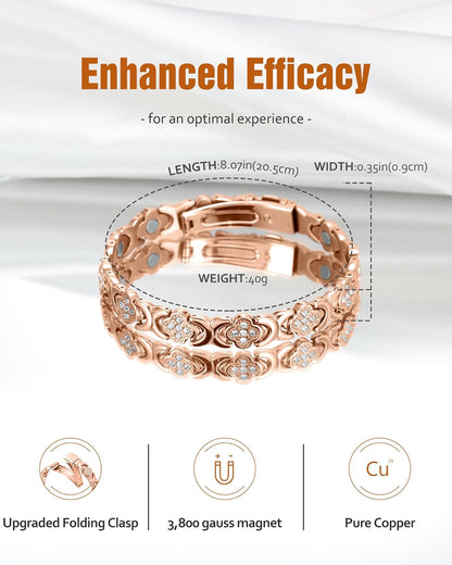 🔥SEAGRIL™ Copper Bracelets for Women — Pure Copper Magnetic Bracelet with 3800 Gauss Effective Magnets