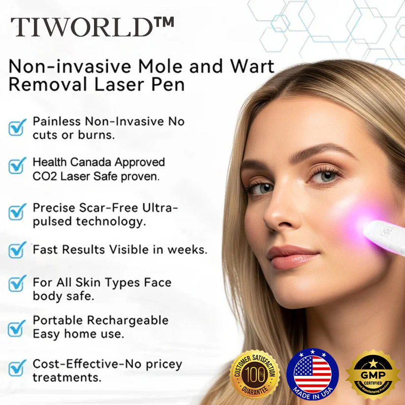 ✨Tiworld™ All-in-One CO₂ Laser Eraser Pen | Removes Moles, Warts, Skin Flaws & Pigmentation