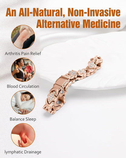 🔥SEAGRIL™ Copper Bracelets for Women — Pure Copper Magnetic Bracelet with 3800 Gauss Effective Magnets