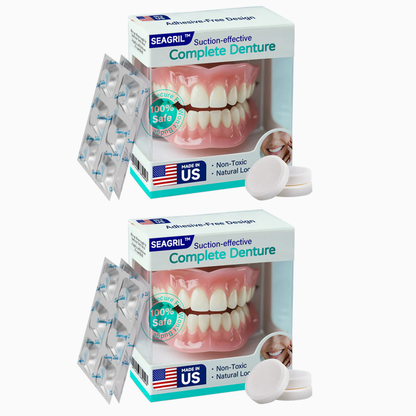 ✅ Made and Shipped from the US | Suction-fit Complete Denture🦷
