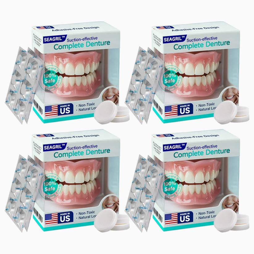 ✅ Made and Shipped from the US | Suction-fit Complete Denture🦷