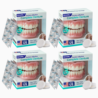 ✅ Made and Shipped from the US | Suction-fit Complete Denture🦷