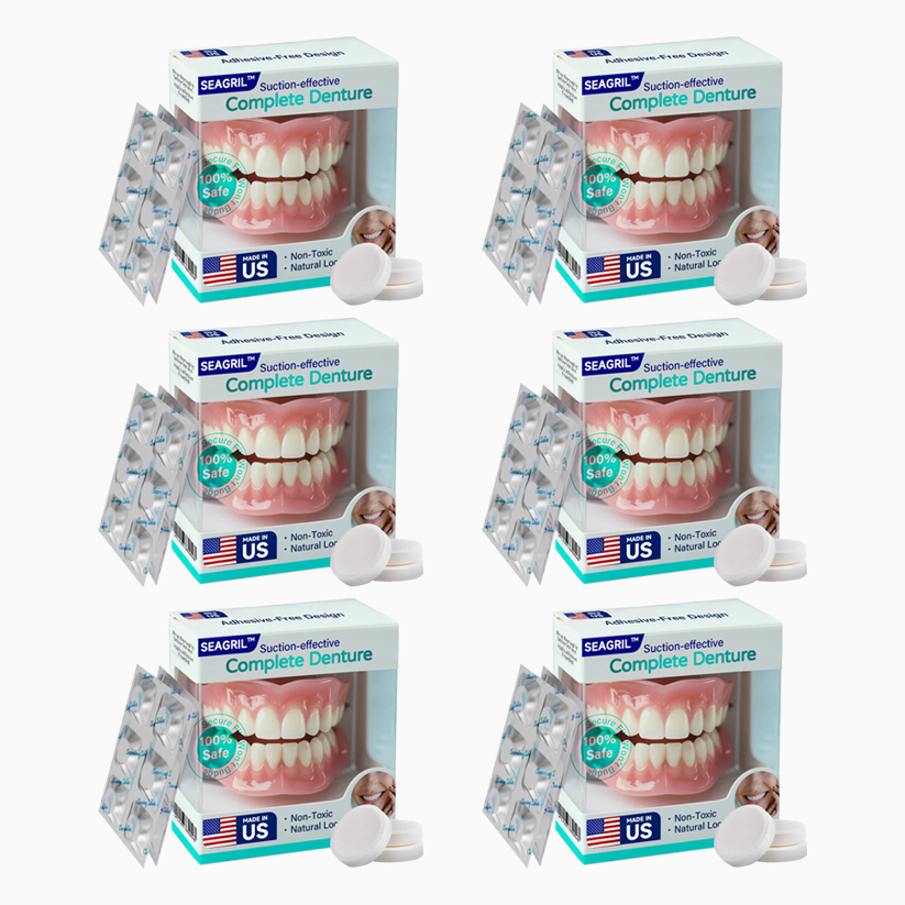 ✅ Made and Shipped from the US | Suction-fit Complete Denture🦷