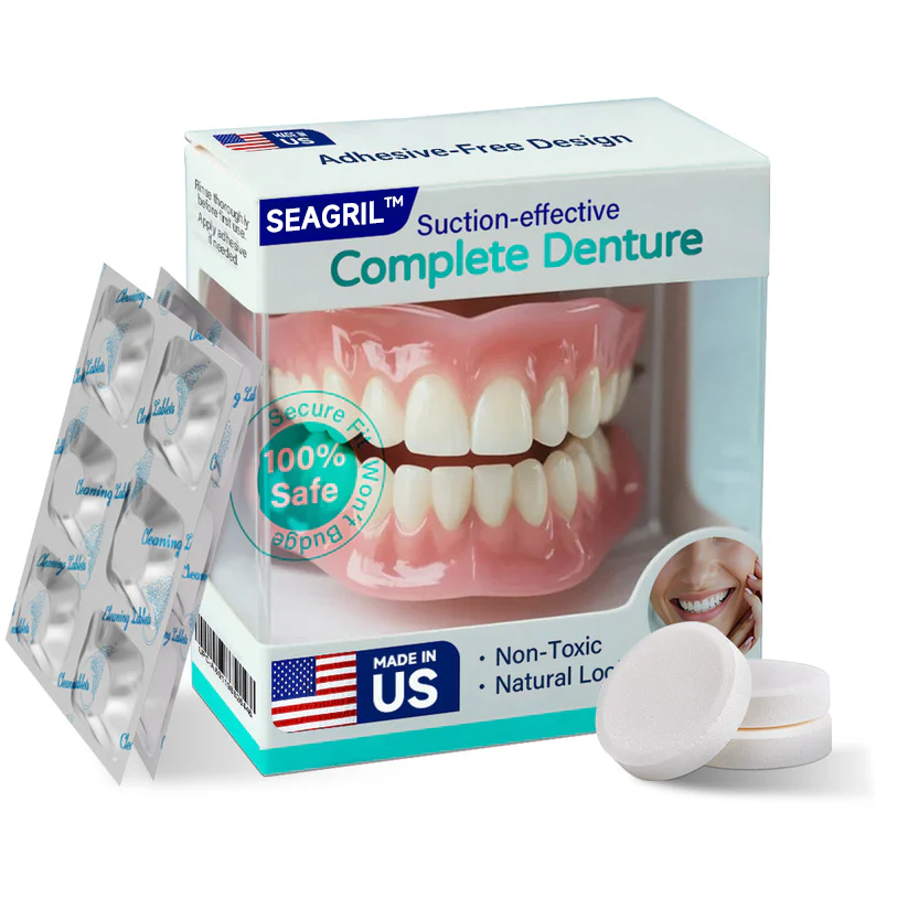 ✅ Made and Shipped from the US | Suction-fit Complete Denture🦷