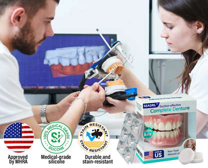 ✅ Made and Shipped from the US | Suction-fit Complete Denture🦷