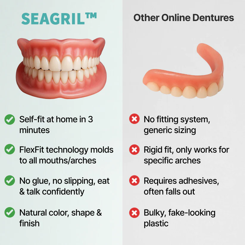 ? Ends Today: 70% OFF! SEAGRIL™? Custom-Fit Full Functional DenturesMake you more confident