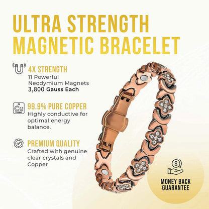 🔥SEAGRIL™ Copper Bracelets for Women — Pure Copper Magnetic Bracelet with 3800 Gauss Effective Magnets
